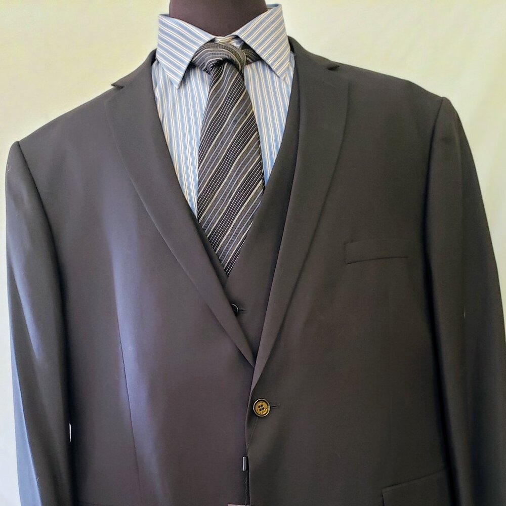 Alain Dupetit- 3pc Suit- Navy Blue -54 Reg